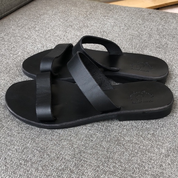jerusalem sandals Shoes - NWOT! - JERUSALEM SANDALS ‘Aviv’ Wide Strap Leather Sandals